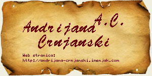 Andrijana Crnjanski vizit kartica